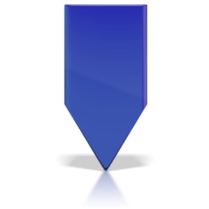 This clip art image shows a marker arrow.  This image can be used as an indicator for the risk warning indicator bar.