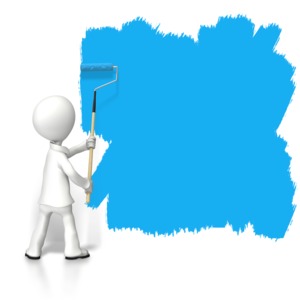 An image of a painter painting a large wall