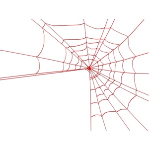 This clip art image shows a spider web.  