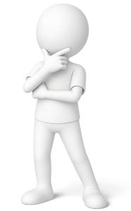 Download this pondering figure clipart for effective presentation design to illustrate critical thinking and reflection concepts.