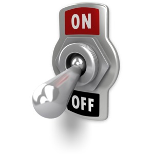 An image of a switch flipped down to off.