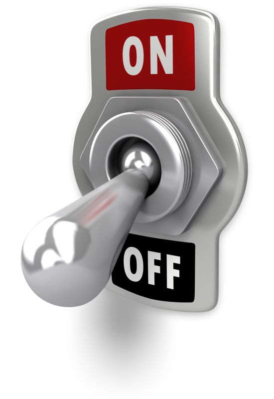 Switch Flipped Off Great PowerPoint ClipArt For Presentations 