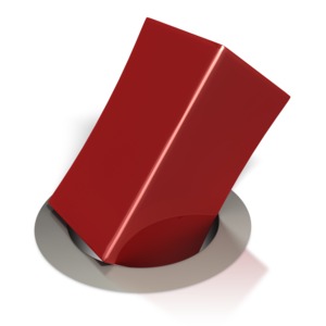 This clip art image shows a square peg trying to fit into a round hole.