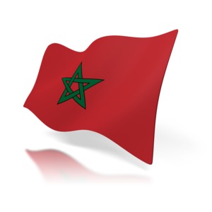 morocco flag perspective anim