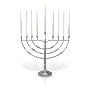 menorah five lit