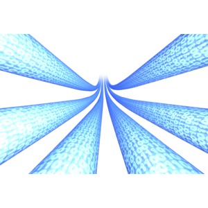 This clip art shows six lines with data bytes going through them.