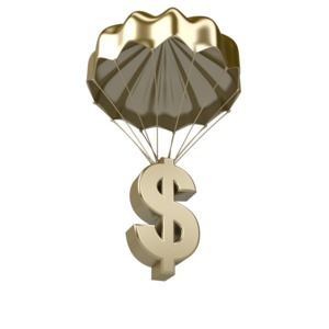 A concept of a golden parachute, a stipulation in a contract that awards a significant benefit if the contract is terminated.