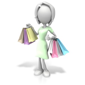 An image of a woman carrying some shopping bags.