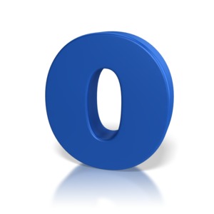 A piece of clipart with a blue O