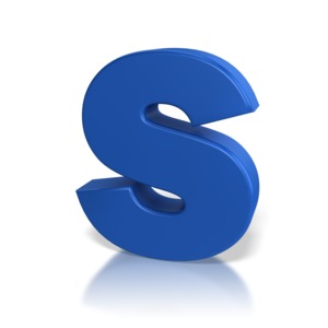 A piece of clipart with a blue S