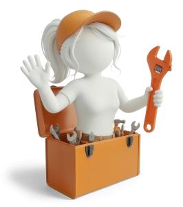 Download this Presentation Clipart of a woman mechanic to enhance your presentation design with themes of empowerment and skill.