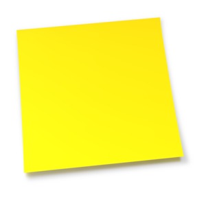 This clip art image shows a blank stick note.