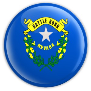 An image of Nevada&#039;s flag on a badge.
