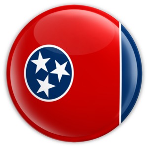 An image of Tennessee&#039;s flag on a badge.