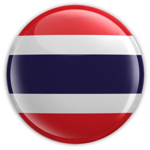 An image of the  Thailand&#039;s flag on a badge.