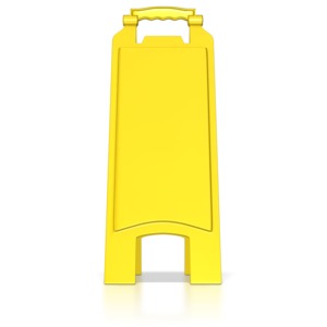 This clip art image shows a floor caution sign.