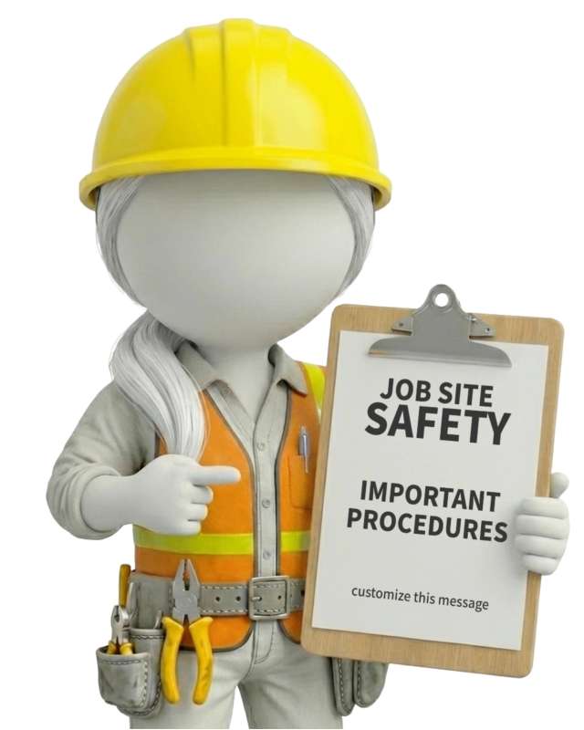 This Presentation Clipart shows a preview of Safety Worker Clipart For Presentations