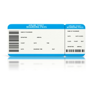 An image of an airline boarding pass.