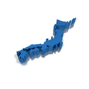 A 3-D perspective of Japan