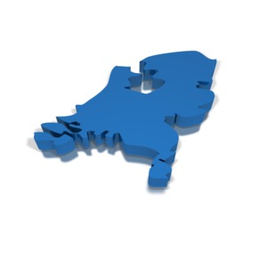 A 3-D perspective of The Netherlands