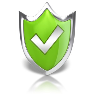 An image of a shield of protection with a check mark.