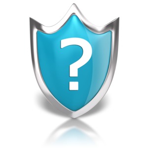 An image of a shield with a question mark in the middle.