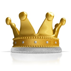 This clip art shows a kings crown.