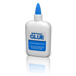 Mutli-purpose glue in a squeeze bottle.