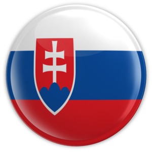 An image of a Slovakia flag on a badge.