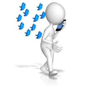 A piece of clipart showing you communicating with your followers.