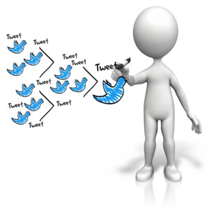 An image of a stick figure drawing a diagram full of birds and tweets.