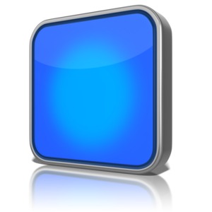 This clip art shows an app icon blank in the middle.