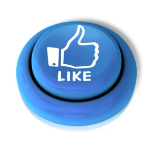 An image of a thumbs up &quot;like&quot; video game style button.