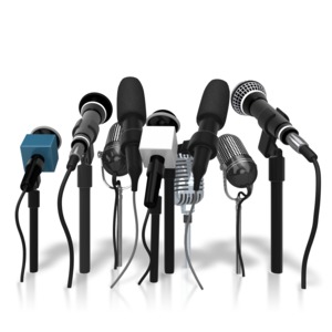 An image of a group of microphones.