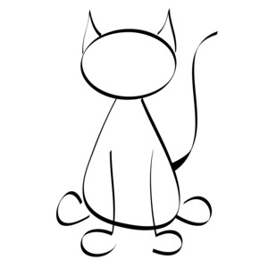 This cat has a hand drawn effect