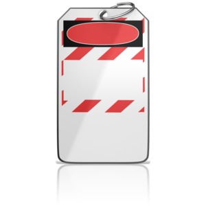 This clip art shows danger alert tag.