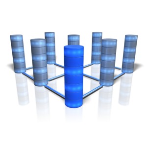 A main database sends informational data out to other databases