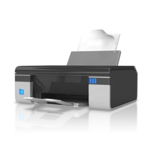 A clip art image of a office printer