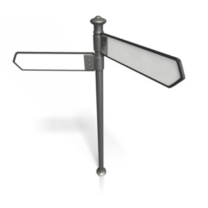 A clipart image of a blank street sign