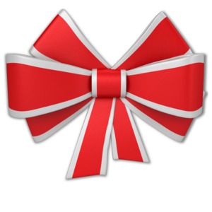 A clipart image showing a holiday ribbion