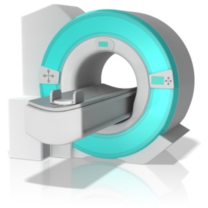 This clip art image shows a MRI scanner.