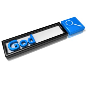 Search for the word &#039;God&#039; in an internet search box. This clip-art can represent someone searching for God.