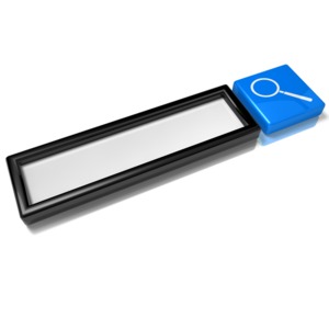 This clip art image shows an empty search box.