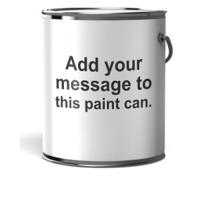 An image of a paint can with a blank white label to put your custom text.