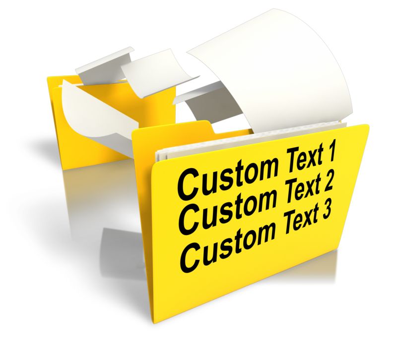 This Presentation Clipart shows a preview of Folder Files Transfer Text