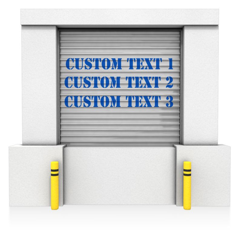 This Presentation Clipart shows a preview of Loading Dock Closed Bay Text