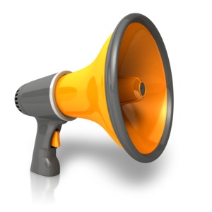 An image of a single bullhorn-megaphone.