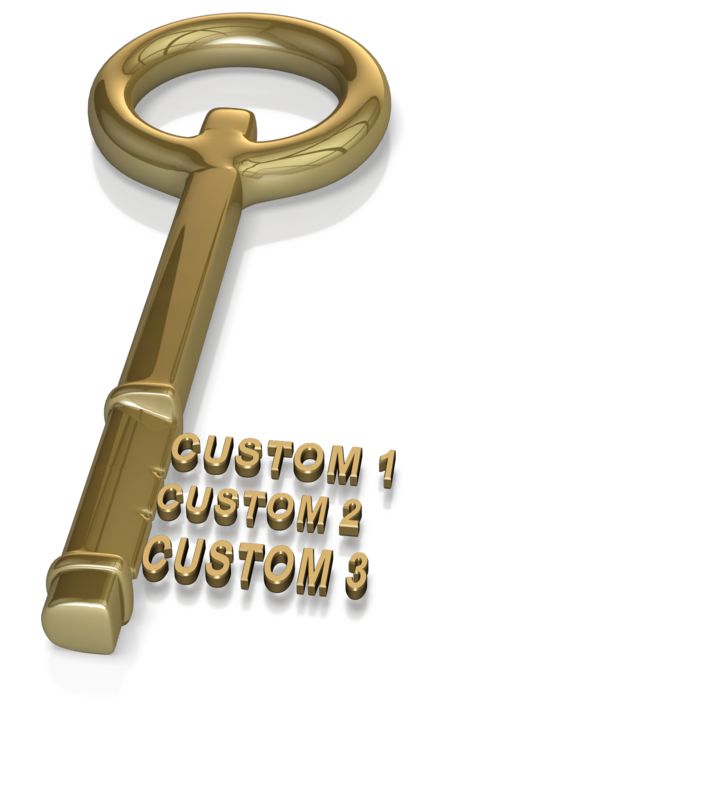 This Presentation Clipart shows a preview of Golden Key Text