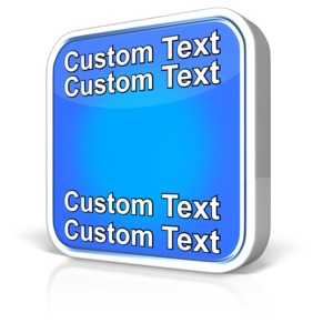 This clip art shows an app icon blank in the middle with room on both top and bottom to put your custom text. 