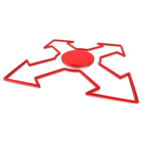 An image of an arrow symbol displaying four different directions.